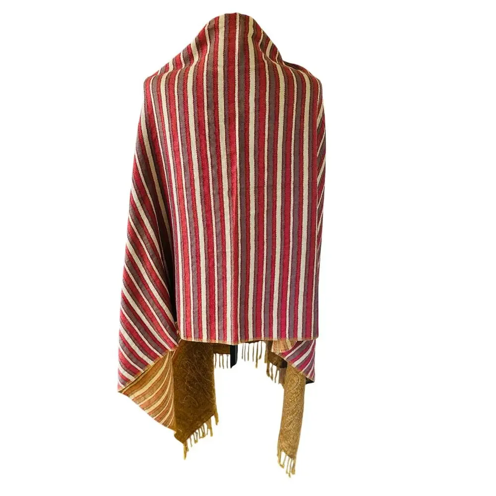 Authentic India Striped Wrap Sequins